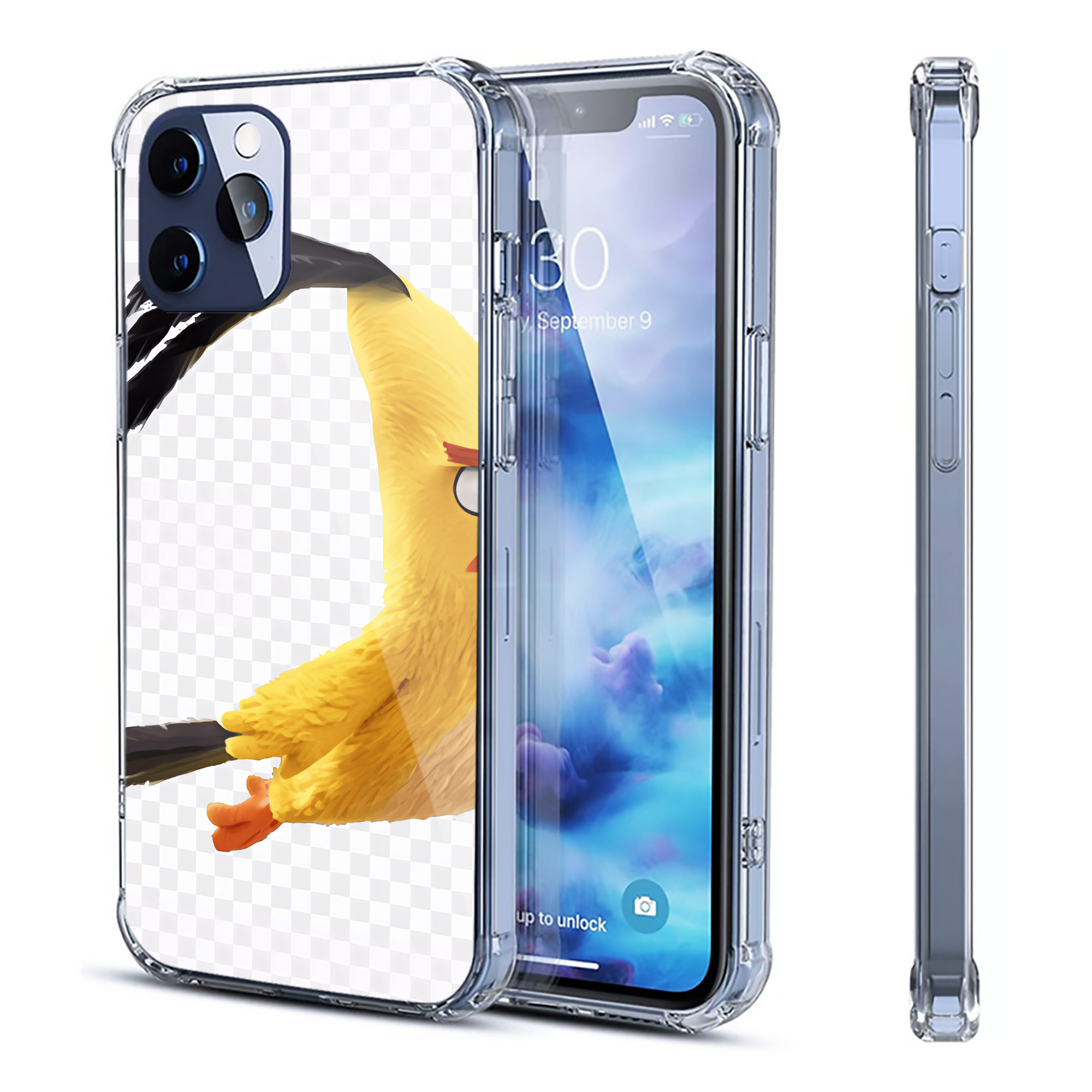 （画像用） Angry Birds アングリーバード 【iPhone 12シリーズ対応】透明スマホケース（クリアソフトケース）